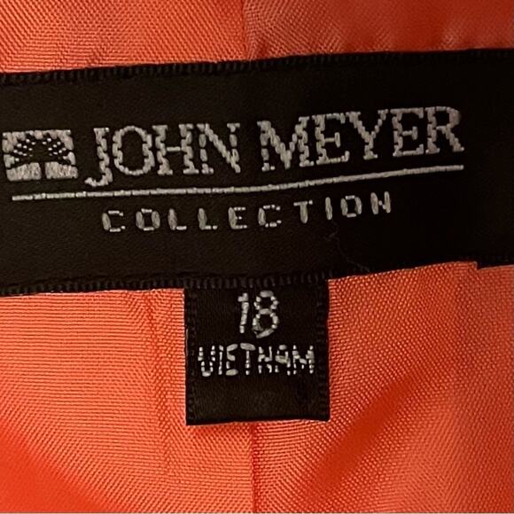 John Meyer Coral Orange Ruffled Collar Party Event Occasion Jacket NWT Size 18 - Picture 9 of 14
